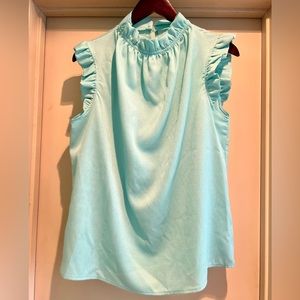 Fun ruffle top! Size Large